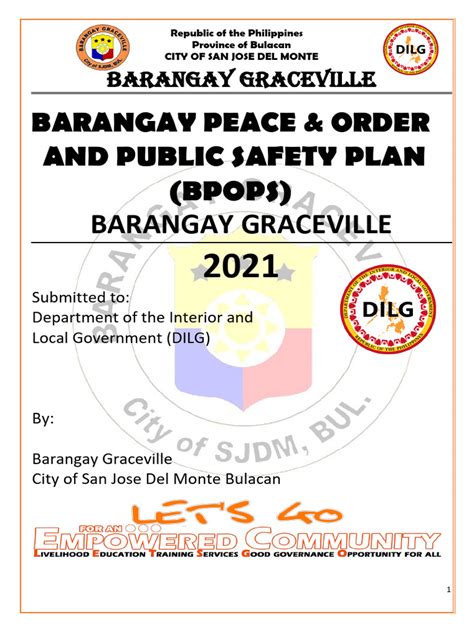 bpops plan barangay|Barangay Peace and Order and Public Safety Plan.